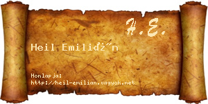 Heil Emilián névjegykártya